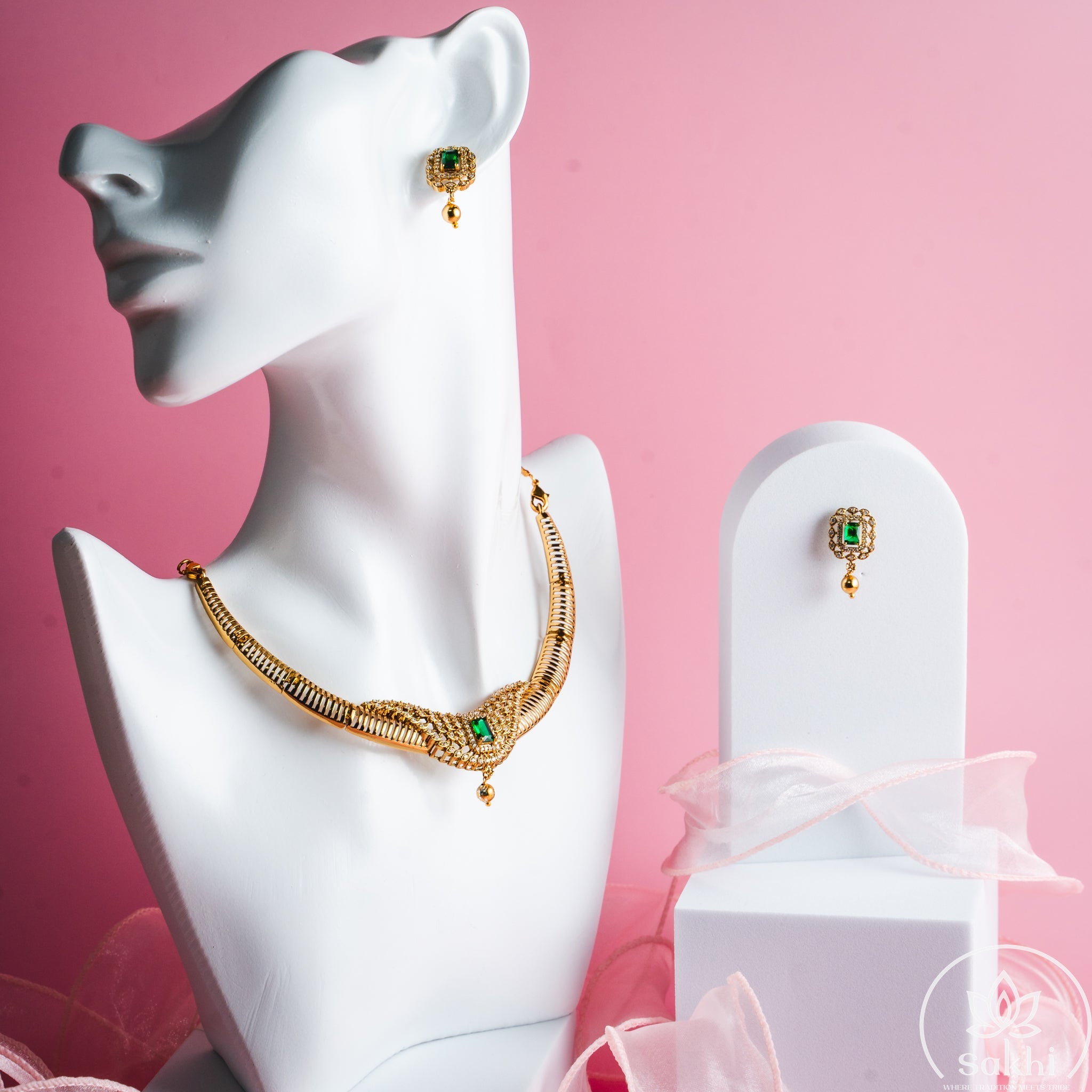 Lightweight Necklace Set (Green)