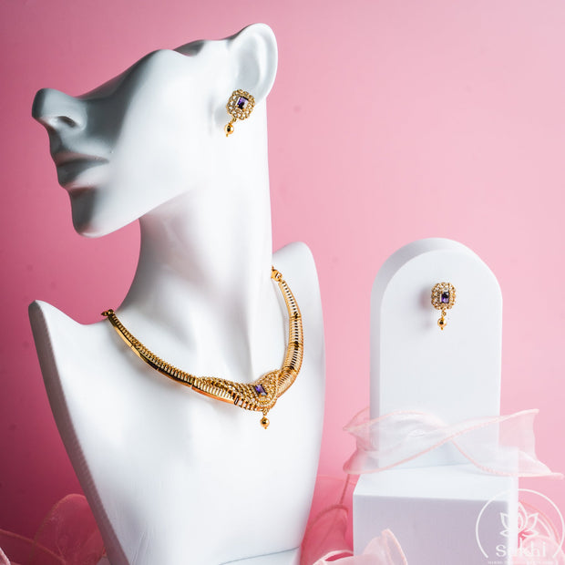 Lightweight Necklace Set (Purple)