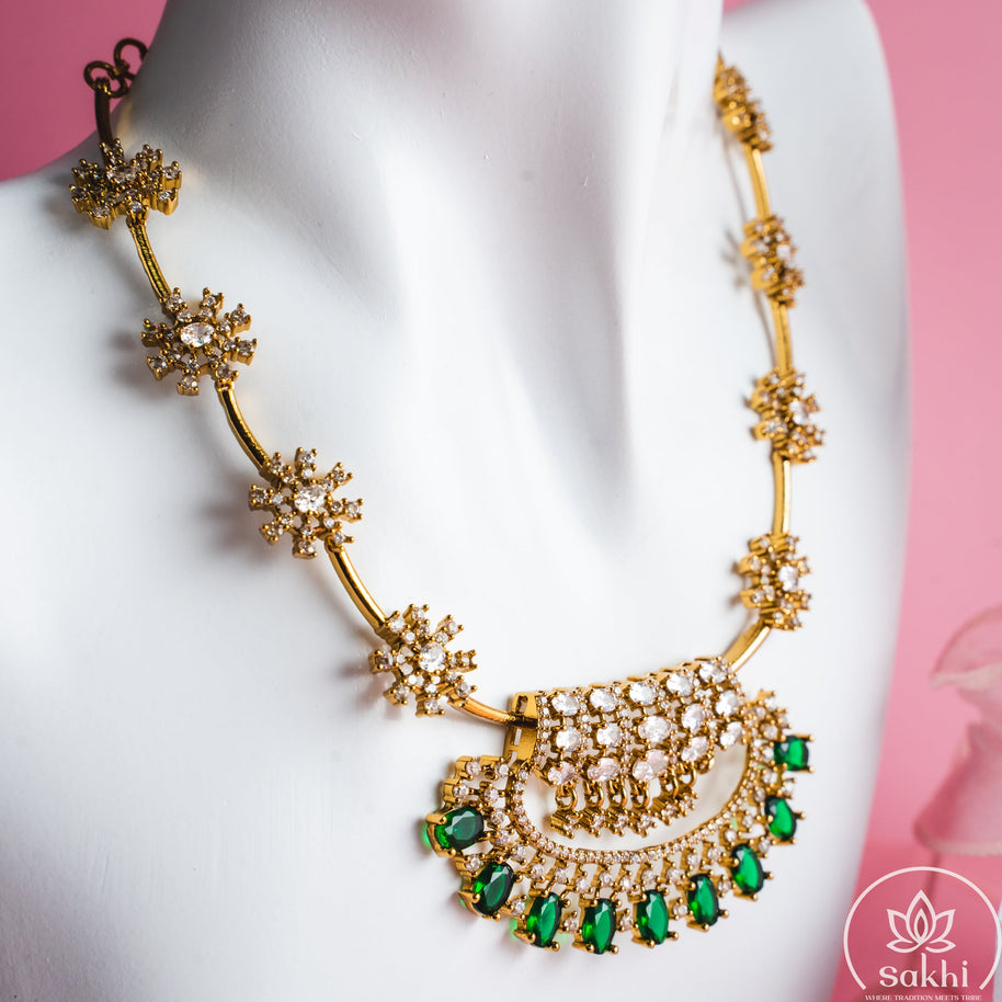 Sparkle Necklace Set (Green)