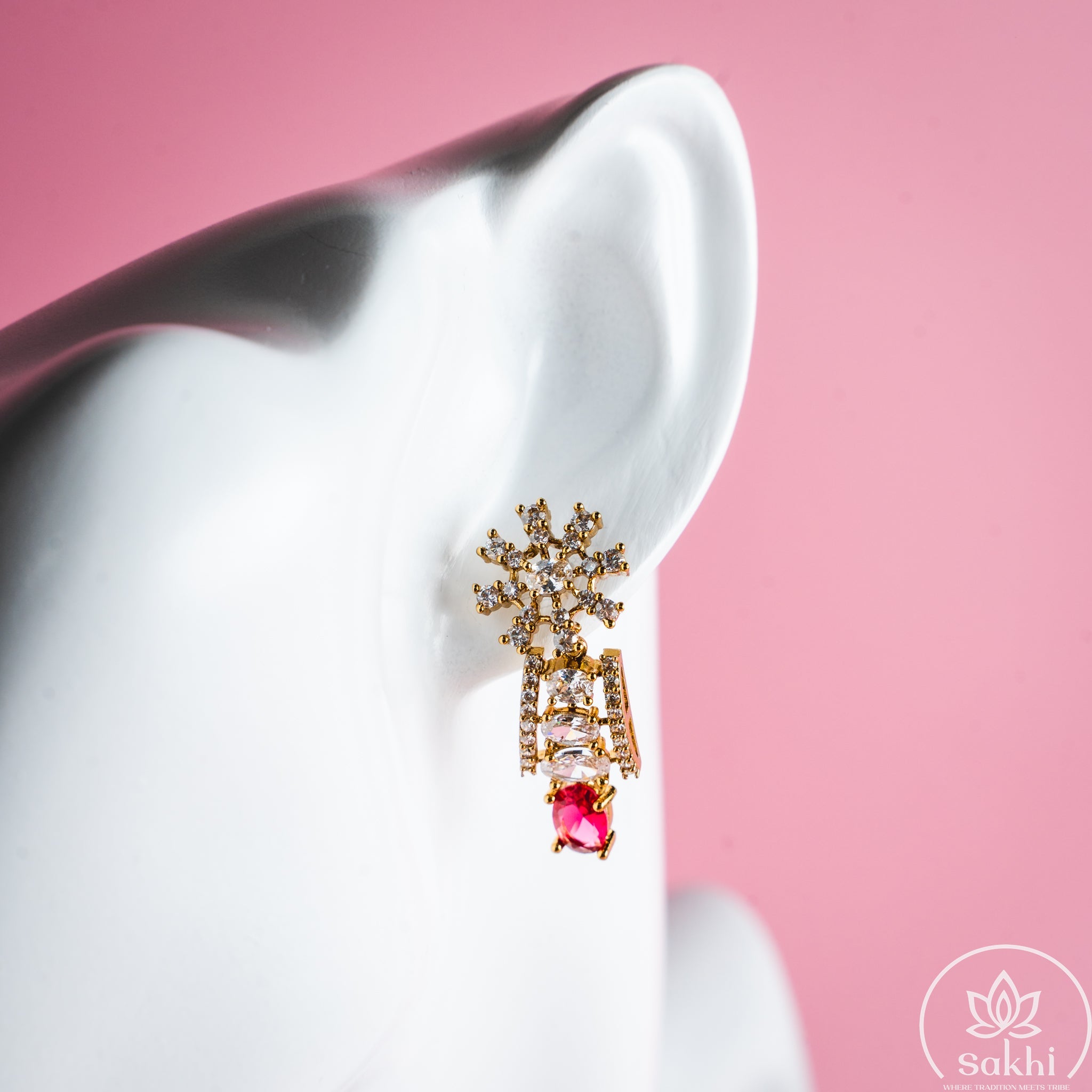 Sparkle Necklace Set (Ruby)