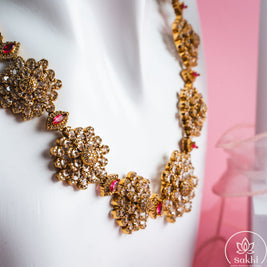 Golden Blossom Necklace Set