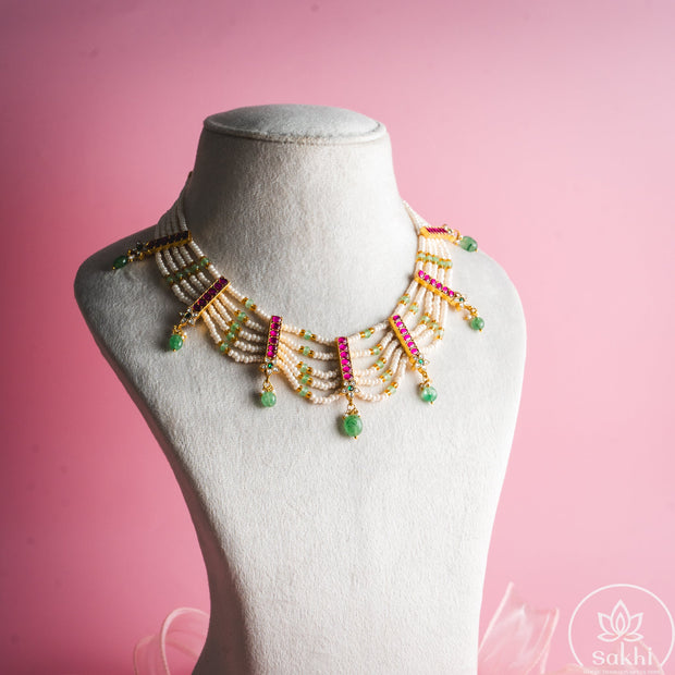 Pearl Jadau Necklace