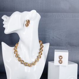 Oval Moissanite Necklace Set