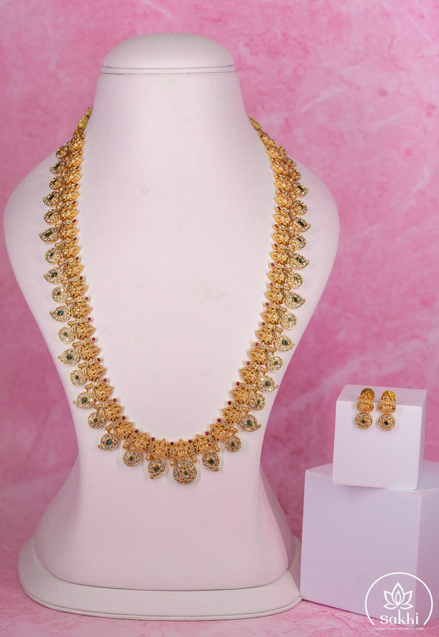 Classic Elegant Mango Bottu Haram Set