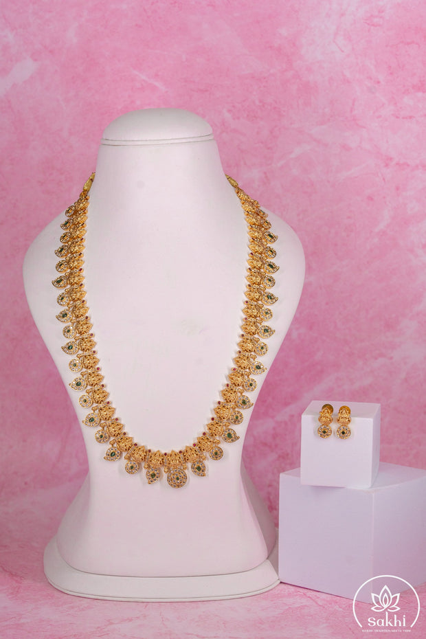 Classic Elegant Mango Bottu Haram Set