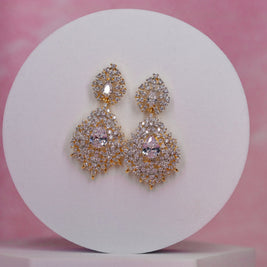 Elegant Layered Diamond Finish Necklace Set