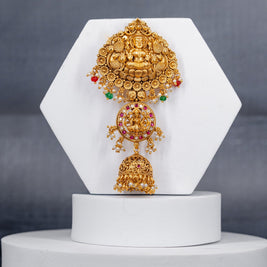 Lakshmi Temple Jadadu Kundan Hair Accessory