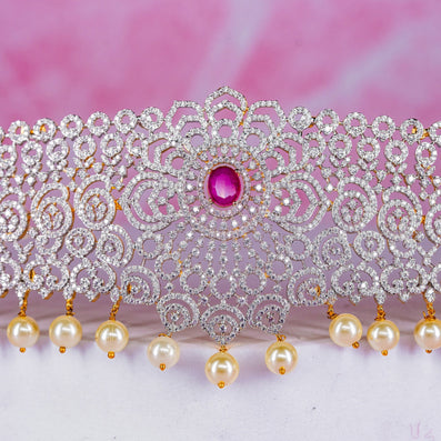 Bridal Diamond Style Pearl Hip Belt 1