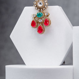 Emerald & Ruby Stone Pendant Set