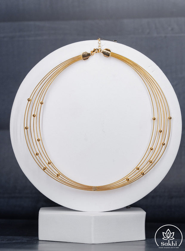 Multi-Strand Victorian Wire Choker Necklace 2