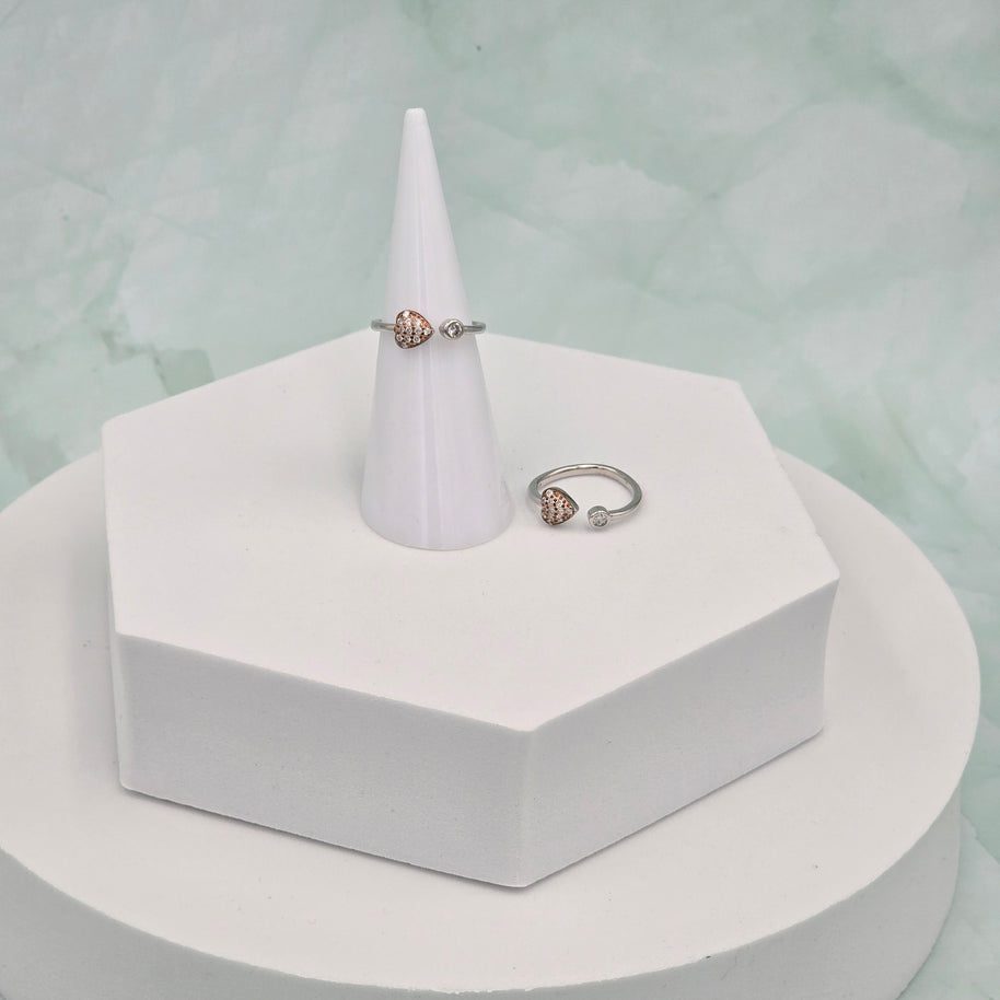 92.5 Sterling Silver Heart Toe Ring