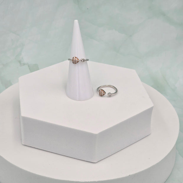 92.5 Sterling Silver Heart Toe Ring