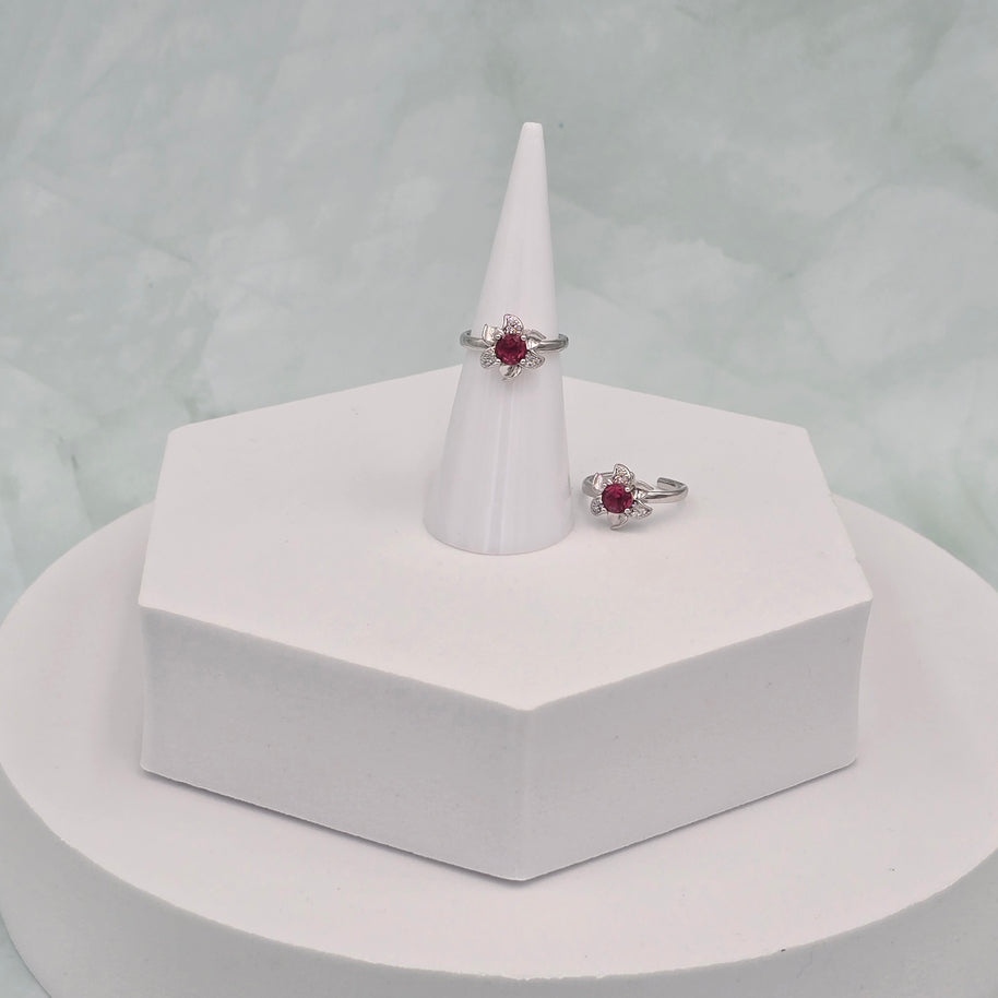 Floral Glow 92.5 Sterling Silver Toe Ring