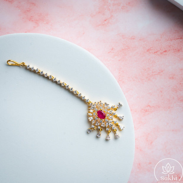 Ruby Diamond Maang Tikka 1