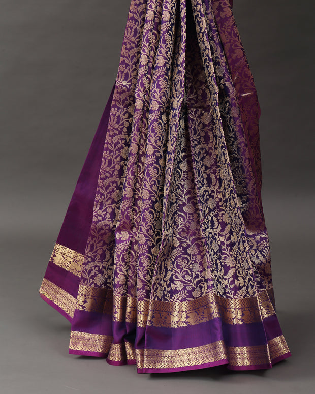 Royal Purple Kanchipuram Silk Saree