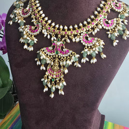Antique Lakshmi Guttapusalu Jadau Kundan Set