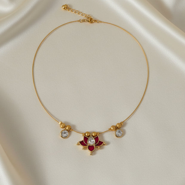 Lotus Pendant Invisible Necklace