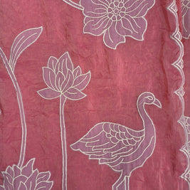 Crush Crape Saree with Matching Blouse