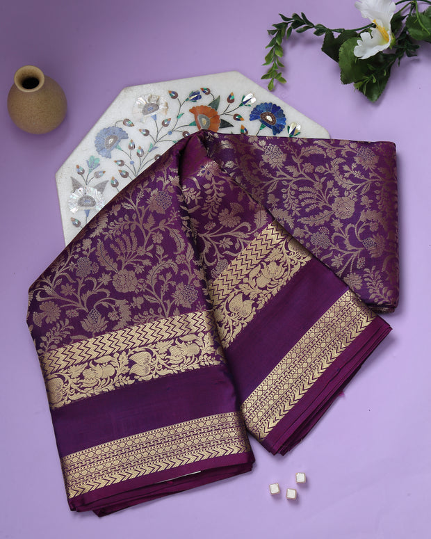 Royal Purple Kanchipuram Silk Saree