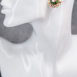 Rajdarbar Jadau Studs (Green)