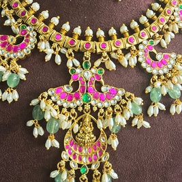 Antique Lakshmi Guttapusalu Jadau Kundan Set