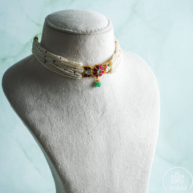 Sugar beads Jadau Choker