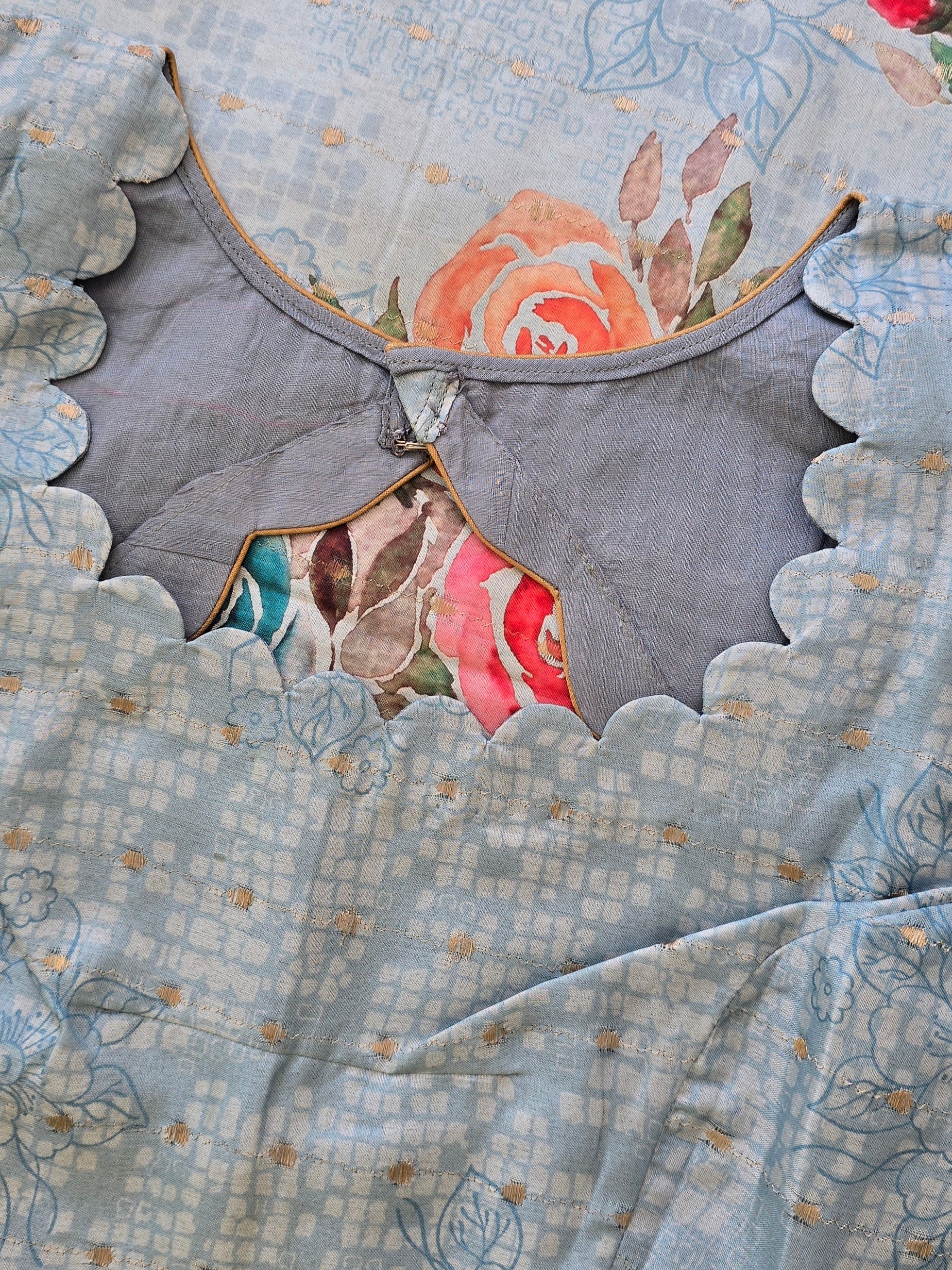 Sky Blue Soft Organza Saree With Matching Blouse