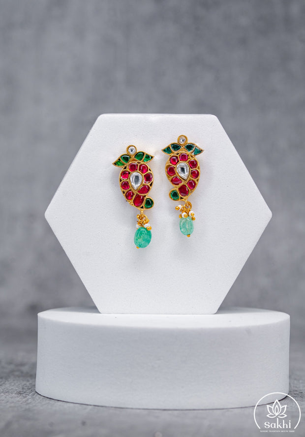 Petite Mango Jadau Earrings
