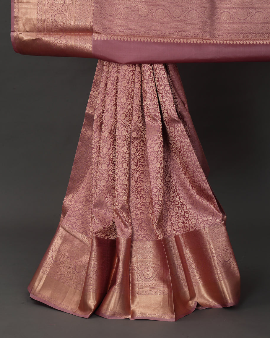 Mauve Kanchipuram Silk Saree
