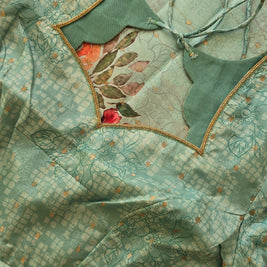 Green Soft Organza Saree With Matching Blouse