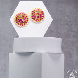 Royal Round Jadau Studs