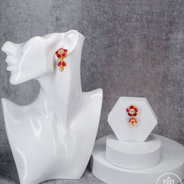 Petite Floral Jadau Jhumka