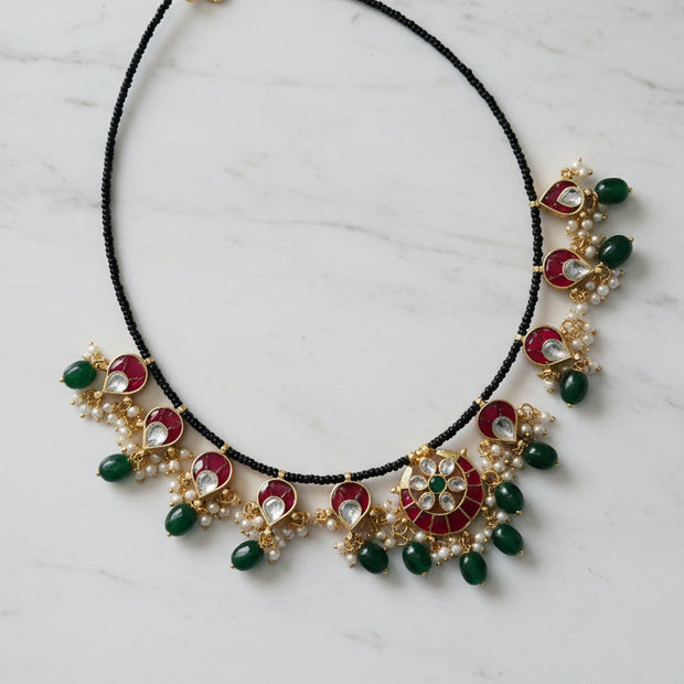 Black Sugar Beads Necklace