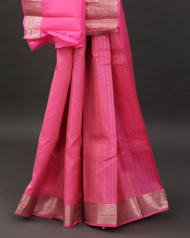 Delicate Pink Kanchipuram Silk Saree