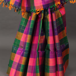 Multicolour Kanchipuram Silk Saree