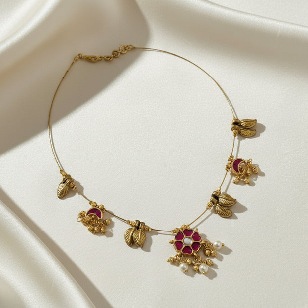 Floral Charms Invisible Necklace