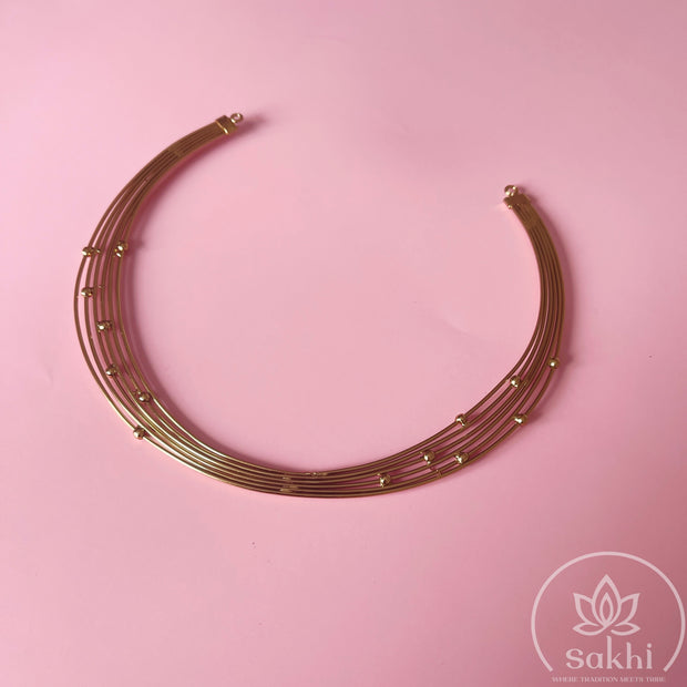 Multi-Strand Victorian Wire Choker Necklace